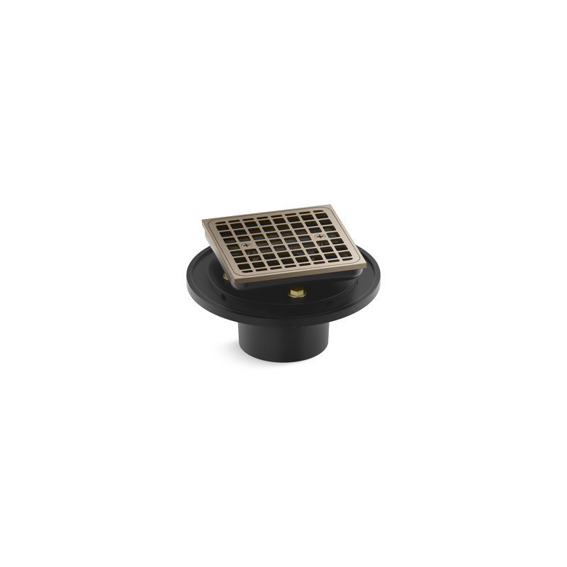 Clearflo Square Brass Tile-In Shower Drain, Vibrant Brushed Bronze