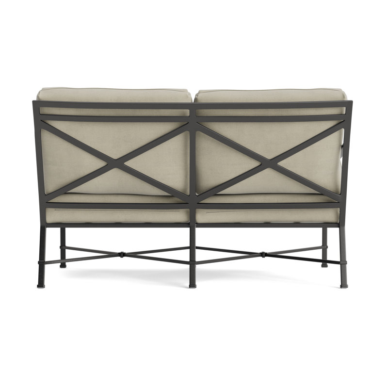 Venetian Outdoor 2 - Seat Loveseat, Textured Pewter, Fusion Dove