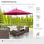 Parasol de patio décalé avec base de parasol en porte-à-faux