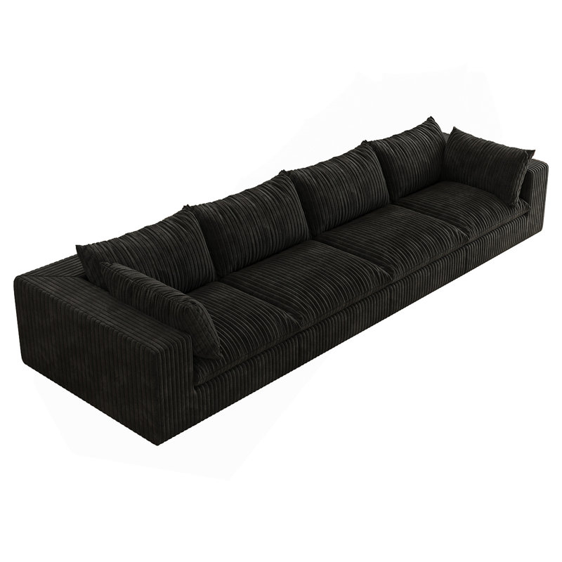 157.6"Cloud Sofa Couch,Removable Cushion,No Assembly