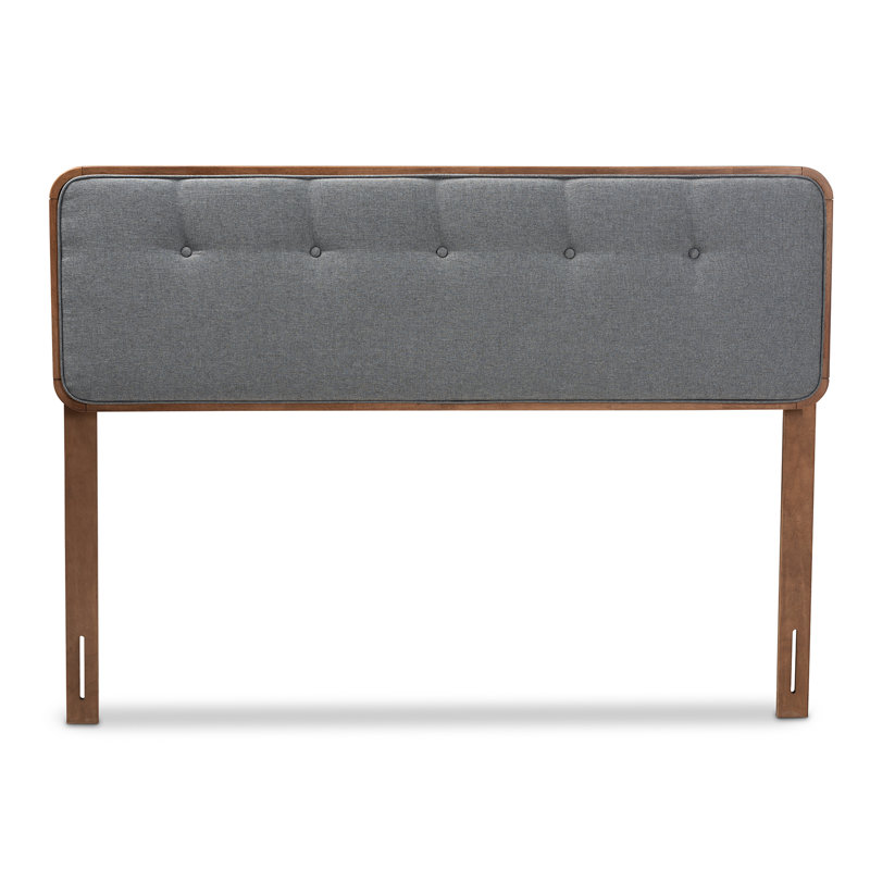 Tête de lit tapissier Anisa, Double, Gris foncé