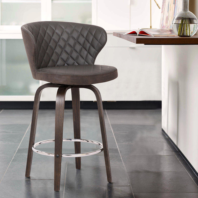 Swivel Upholstered Counter Stool, 66cm