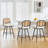 Upholstered Swivel Counter Stool With Rattan Backrest-106484847-106484846