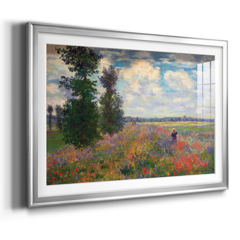 Monet, impression encadrée sur papier par Claude Monet, Argent, H 27 po x l 39 po x P 1,5 po