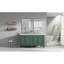 [Vidéo] Ensemble de meuble-lavabo 60 po avec lavabo double, lavabo en céramique, portes à fermeture en douceur avec tablette, tiroir de rangement, vert-1094470438