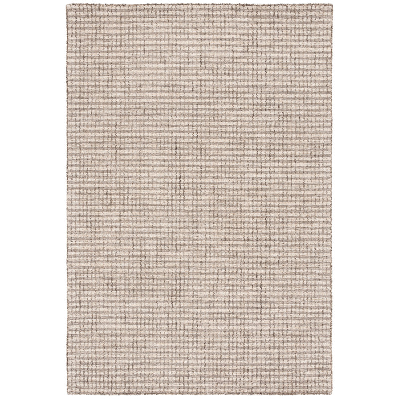 Tapis rayé en laine et en jute touffeté à la main Pavinder, Rectangle 4 pi x 6 pi