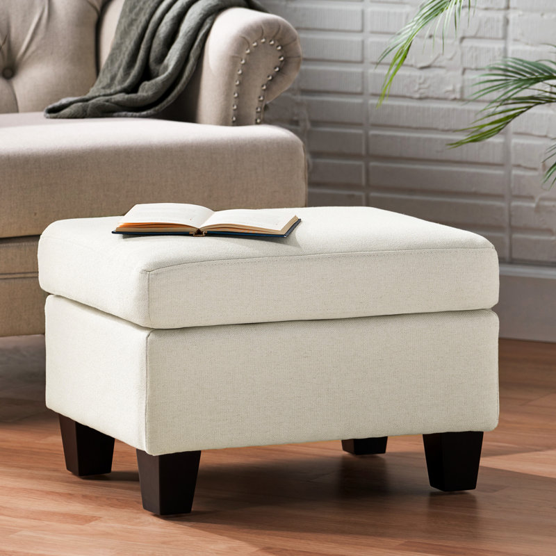 Gris contemporain contemporain avec un design simple mais chic - utilisation polyvalente, pieds en bois de bouleau, cadre moderne en tissu doux polyvalent de l 17,57 po x l 24,54 po