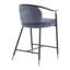 Ensemble de 2 tabourets de bar rembourrés avec pieds robustes en métal-855786053
