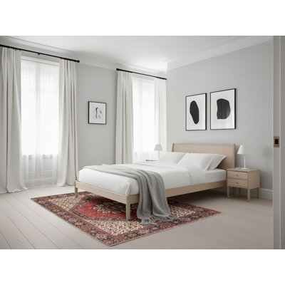 Tapis rouge/beige/noir traditionnel Cottondale