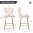 Velvet Counter Height Bar Stools with Metal Legs-2007673052