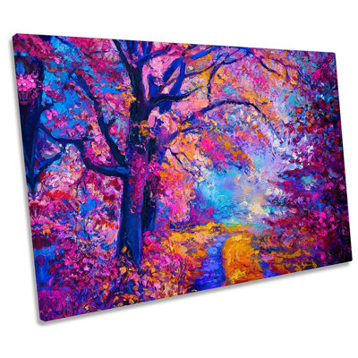Floral Trees Blossom - Wrapped Canvas Painting