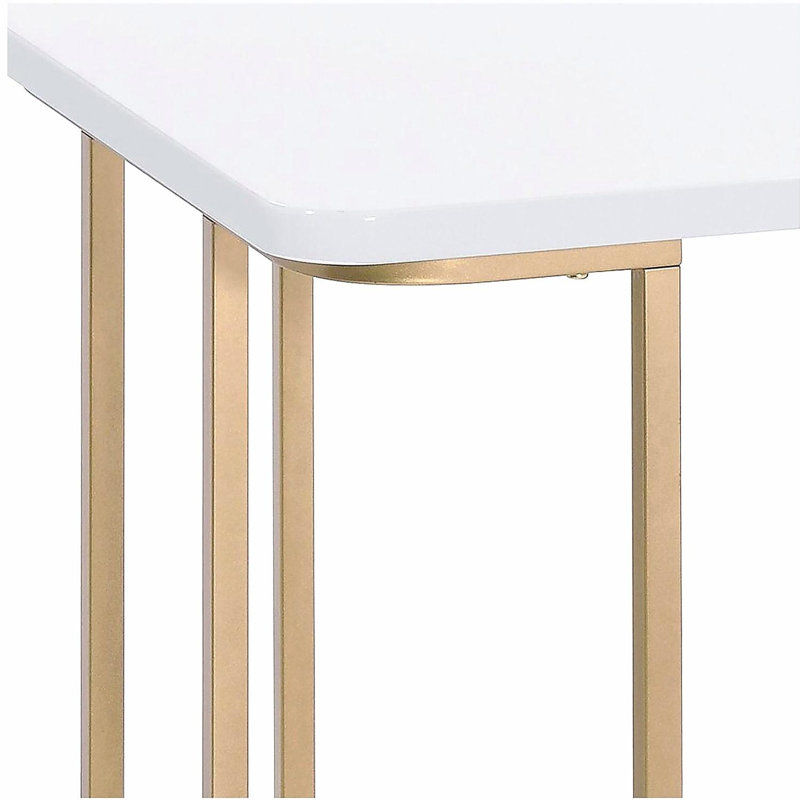 Bureau à livres or blanc