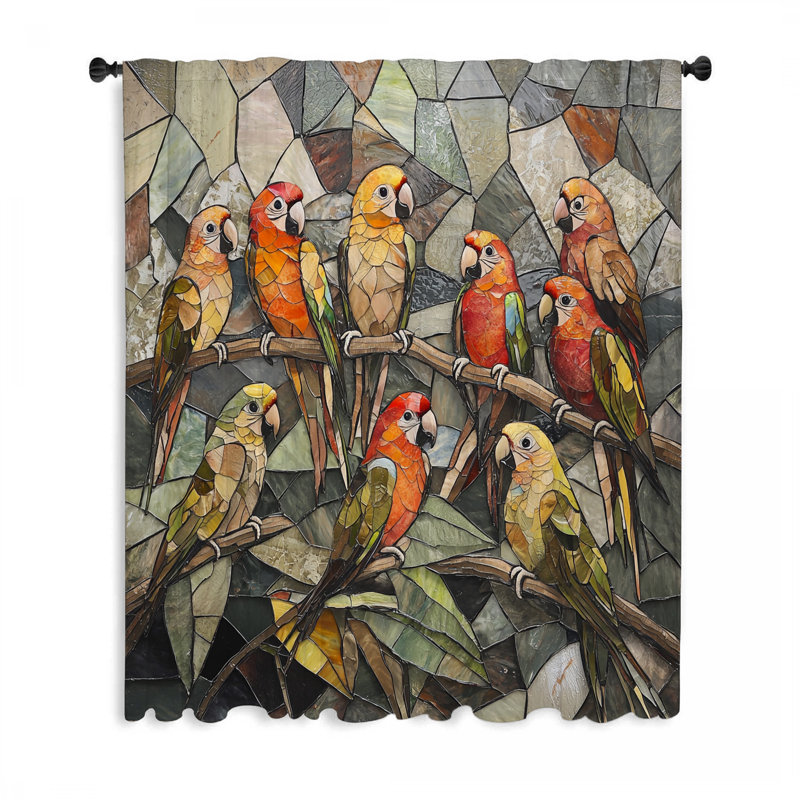 Rideaux de fenêtre Parrot, L 50 po x L 96 po