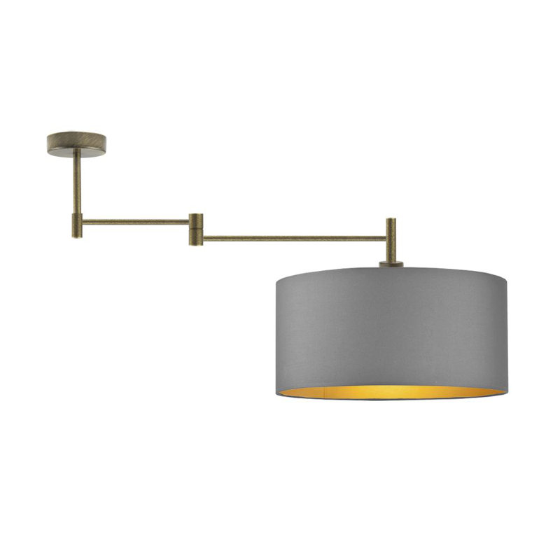 Scot Fabric Semi Flush Mount, Grey