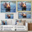 «Curious water hippo - Hippopotamus», art mural-451505177-451505124