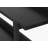 Darcy 3-Tier Black Finish Entryway Accent Table With Metal Leg, 33.84" H X 46.99" W X 11.75" D