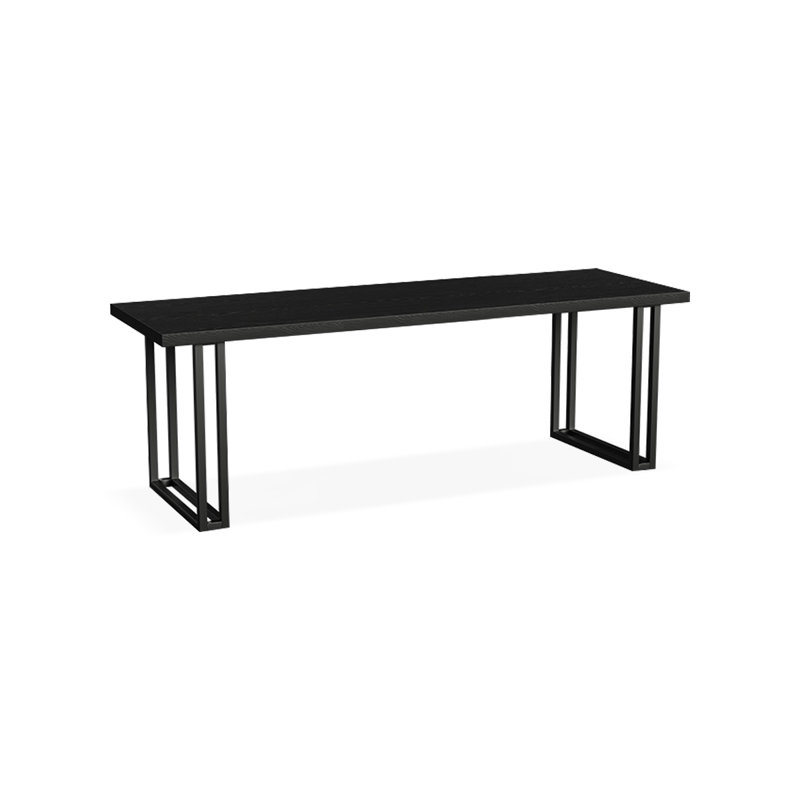 Bureau d'écriture rectangulaire en bois massif noir, H 29,53 po x l 62,99 po x P 23,62 po
