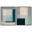 «Cool Tones Rectangles Duo», ensemble de décorations murales modernes imprimées en acrylique encadrées par Art Remedy, cadre argenté, 24 x 30-1840718730-1840718732