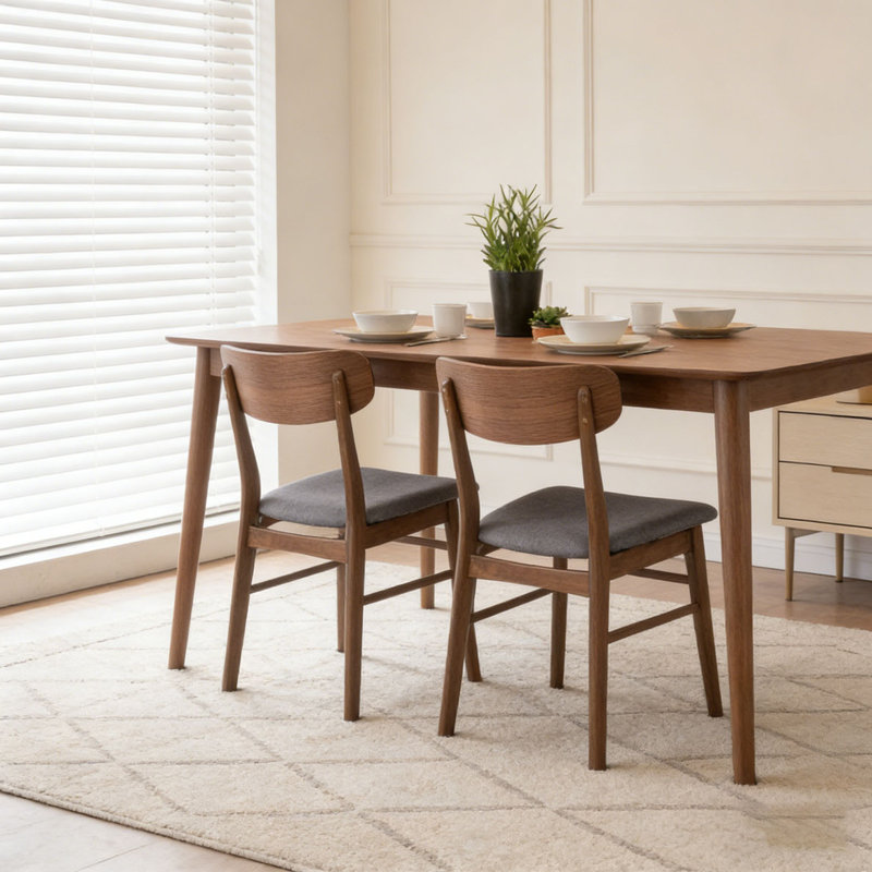 Chaise en bois, Gris foncé