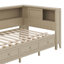 Lit de jour en bois avec tablettes et tiroirs de rangement-1136511323