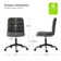 Samar Upholstered Armless Swivel Task Chair with Tufted Back