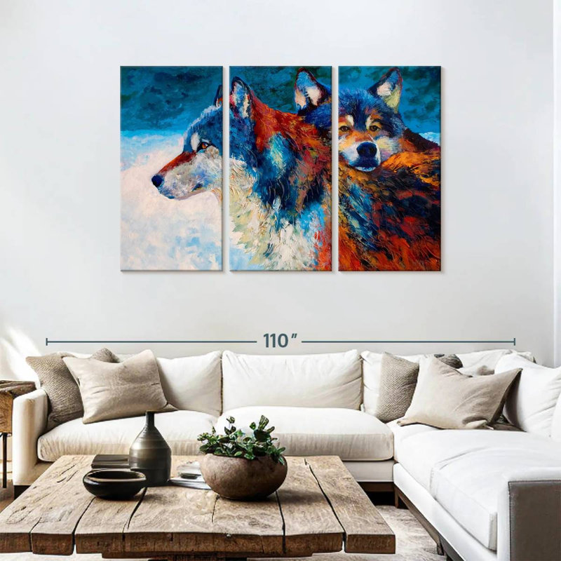 The Wolves, 48" H x 74" W