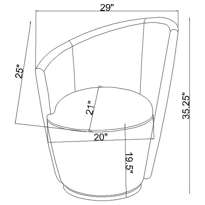 Fauteuil pivotant rembourré Nueva, Mélange de polyester gris