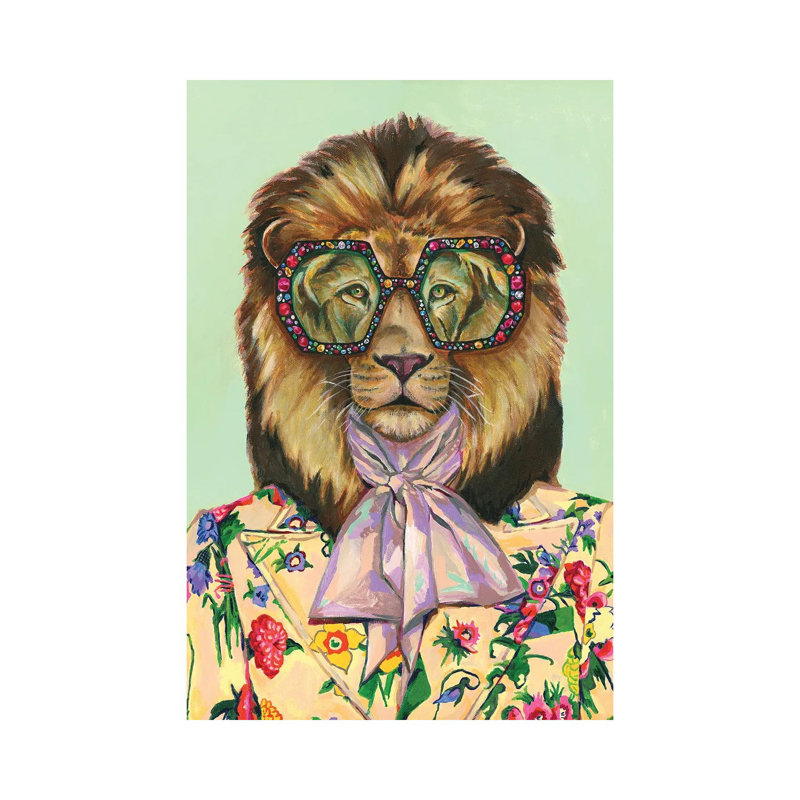 «Lion» par Heather Perry, impression sur toile tendue, H 18 po x l 12 po x 1,5 po, Toile tendue