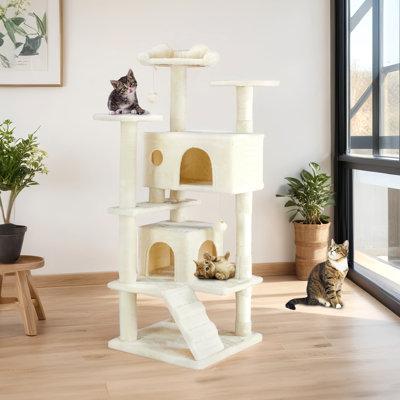 54''H Cat Tree With Climbing Frame