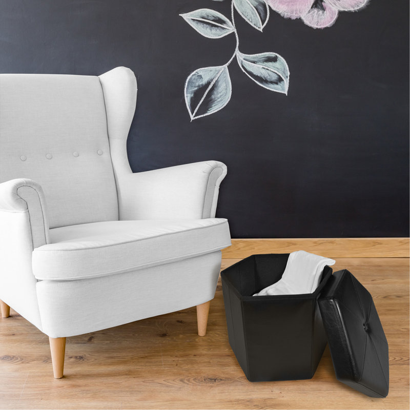 Wilmington Faux Leather Ottoman