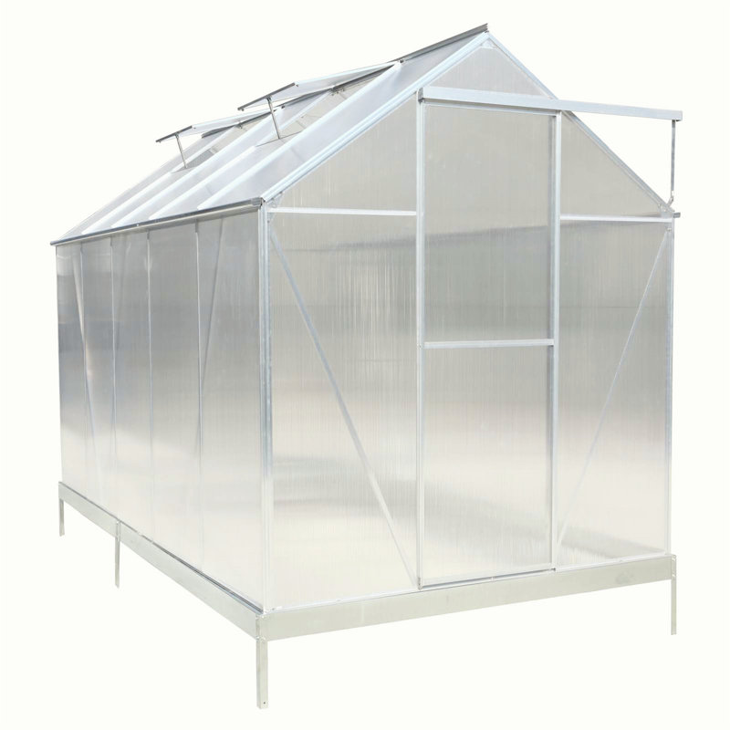 Greenhouse, 96.8" H x 75.2" W x 123.2" D, Silver