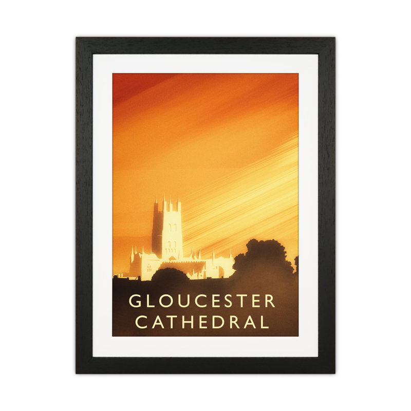 Gloucester Cathedral Portrait 1 Piece Wall Art, 43.5cm H x 33.5cm W x 3cm D, Black Framed