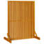 Privacy Screen Brown Solid Acacia Wood With An Oiled Finish, Steel-1116882917