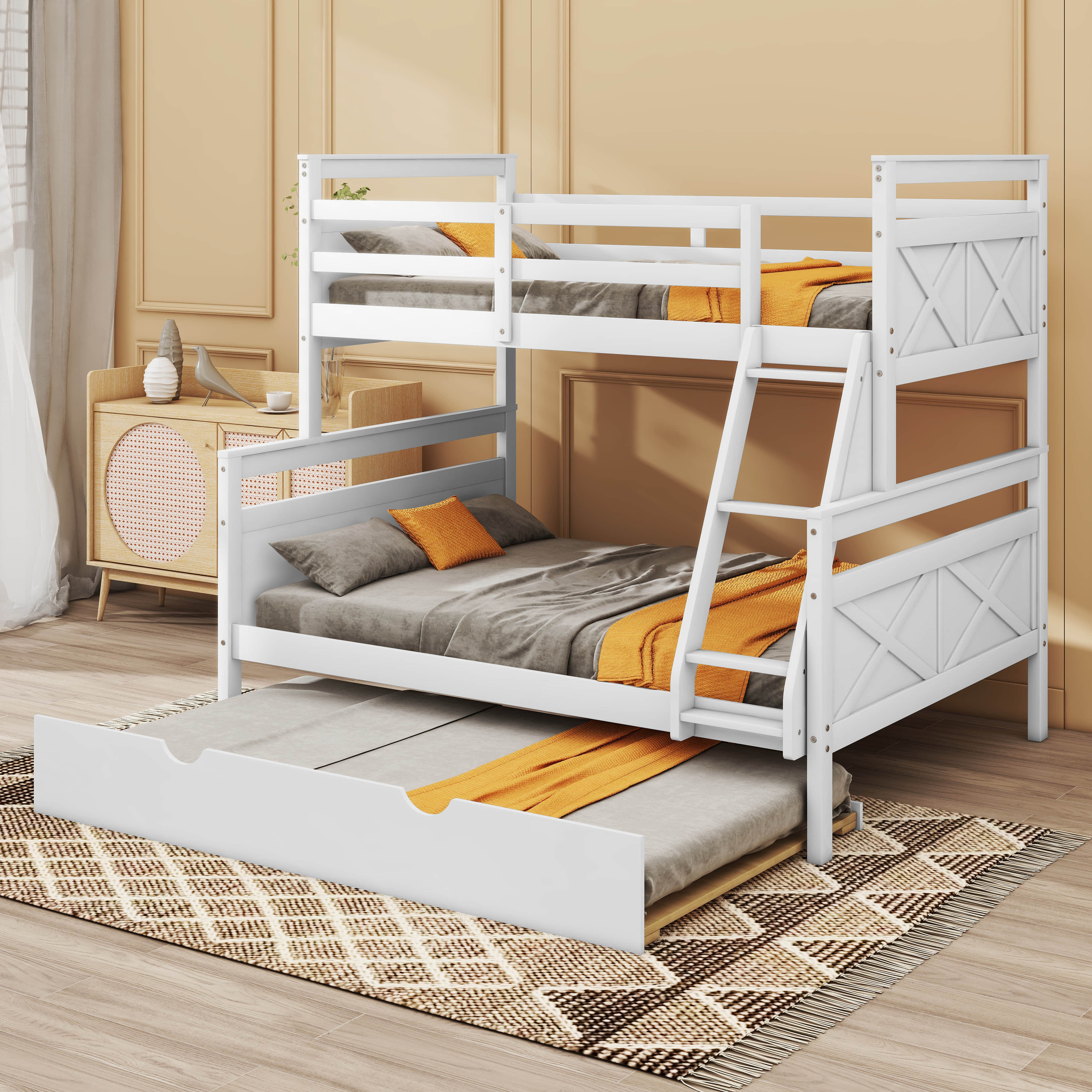 Harriet Bee Twin Over Full Bunk Bed With Ladder - Wayfair Canada
