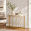 Console en faux marbre, canapé d'entrée en demi-lune de 43 po