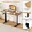 48” x 24” Electric Standing Desk with LED Display 2 Memory Height Settings for Home Natural+Black-2042360887
