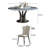 Luxury simple microlite round dining table set-103023792