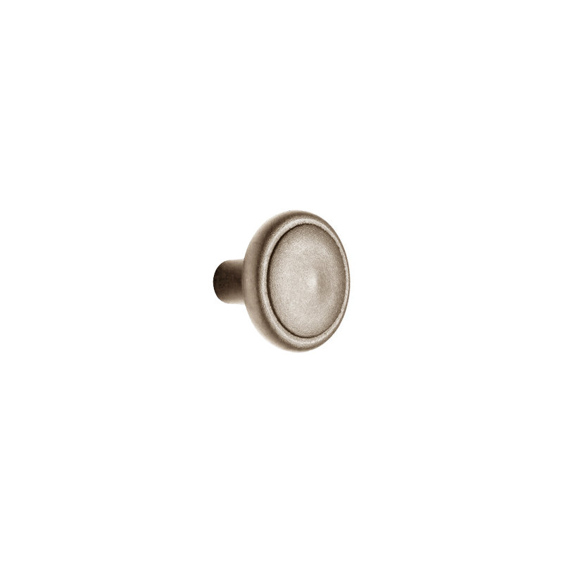 Roswell Bronze Round Knob, White Bronze Brushed