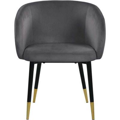 Chaise en velours Barrel