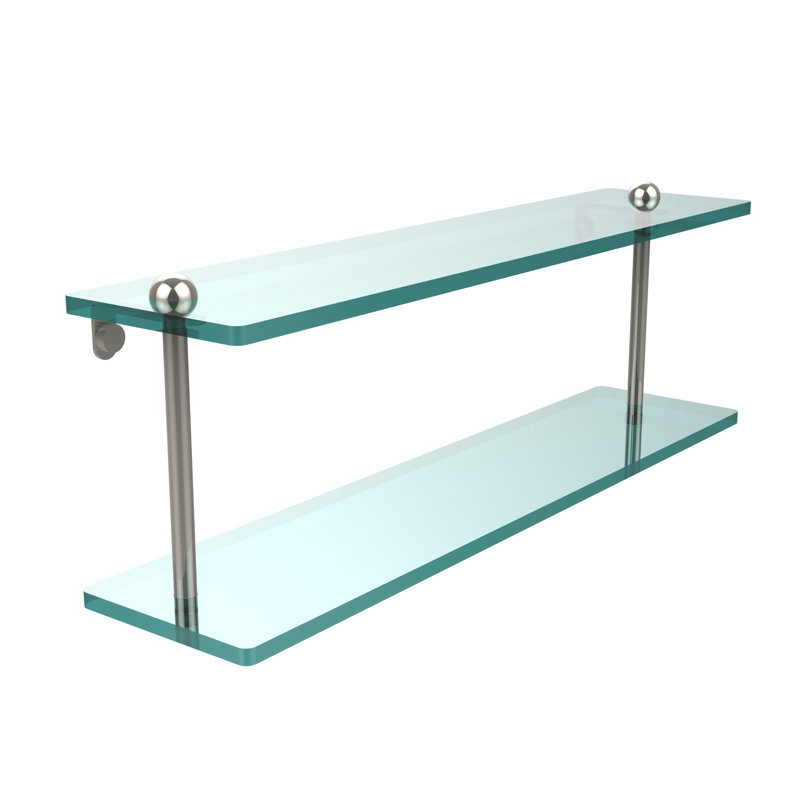 Morosini 2 Piece Tiered Shelf, 22", Polished Nickel