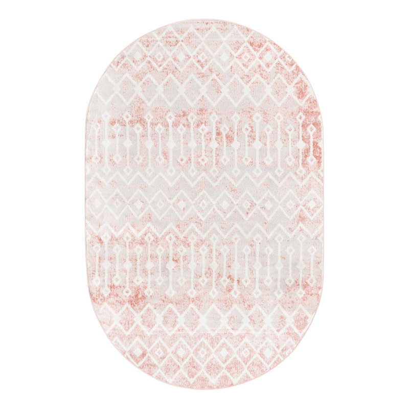 Tapis d'intérieur en polypropylène tissé à la machine Kayenne, Ovale 5 pi 3 po x 8 pi