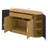 55.1" Sideboard Buffet Cabinet, Curved Storage Cabinet With 2 Doors & 2 Drawers, Curved Side Door & 3-Tier Shelves-373141367