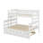 Wood Twin Over Full Bunk Bed With Twin Size Trundle-1464271145