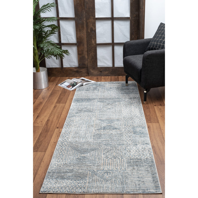 Tapis - Élégance, bleu, 5 pi 3 po x 7 po, élégant, pour un espace de vie moderne, Rectangle 5 pi 3 po x 7 pi 4 po
