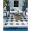 Tapis intérieur / extérieur noir et blanc Borrego-4979426