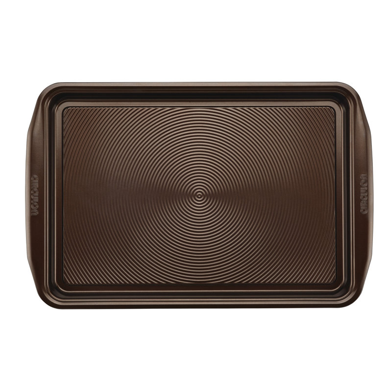 Circulon Bakeware Nonstick Baking Pans / Cookie Pan Set, 9 Inch x 13 Inch and 10-Inch x 15-Inch, Chocolate Brown