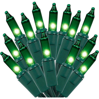 Christmas String Lights, 150 Count 33 FT Incandescent Mini Green Wire Fairy Light, 120V UL Certified Connectable St Patricks Day Tree Lights For Patio, Holiday, Party, Outdoor Indoor Decoration, Green