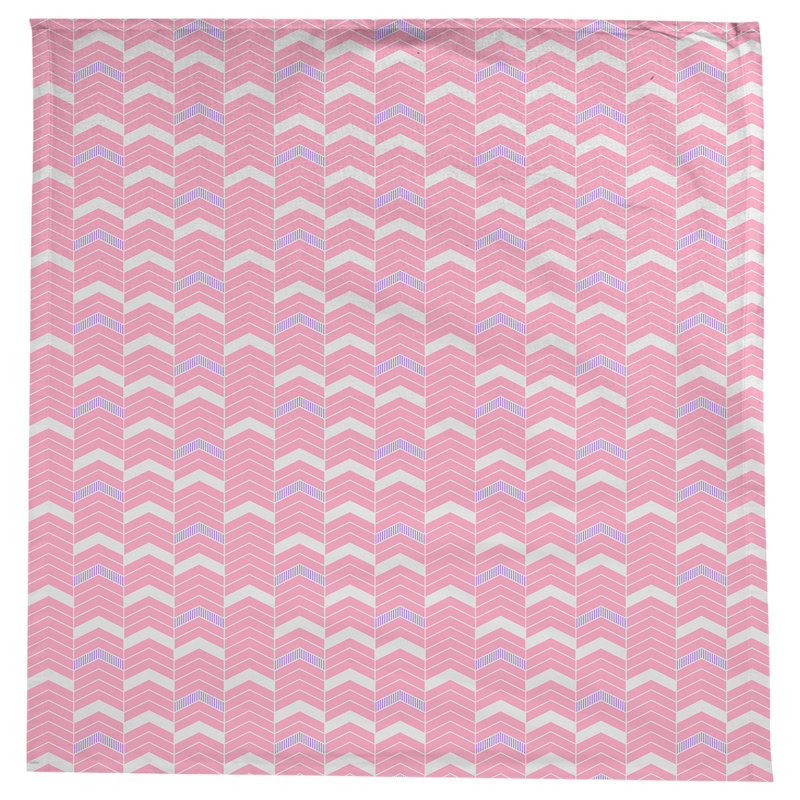 Nappe à chevrons à traits Stephenie, Rose / Mauve
