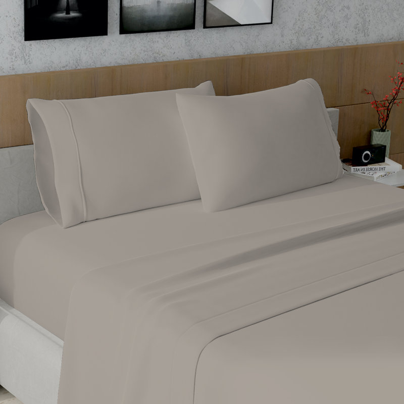  Performance 100% Cotton Pillowcases, King, Taupe