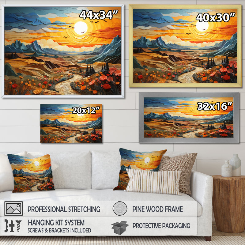 Nevada Canyon Mirage II - impression, H 30 po x l 40 po x P 1,5 po, Toile tendue